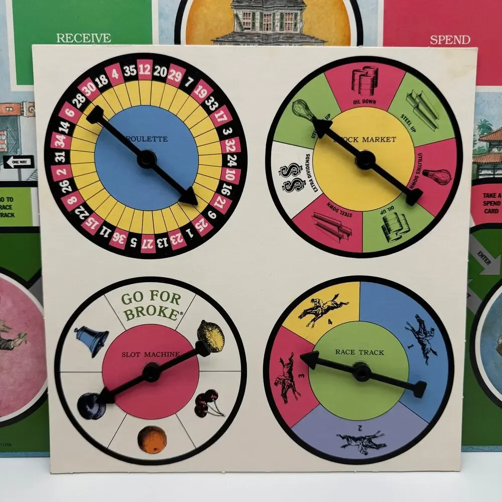Vintage Go For Broke Spend A Million Board Game Complete 2-5 Players